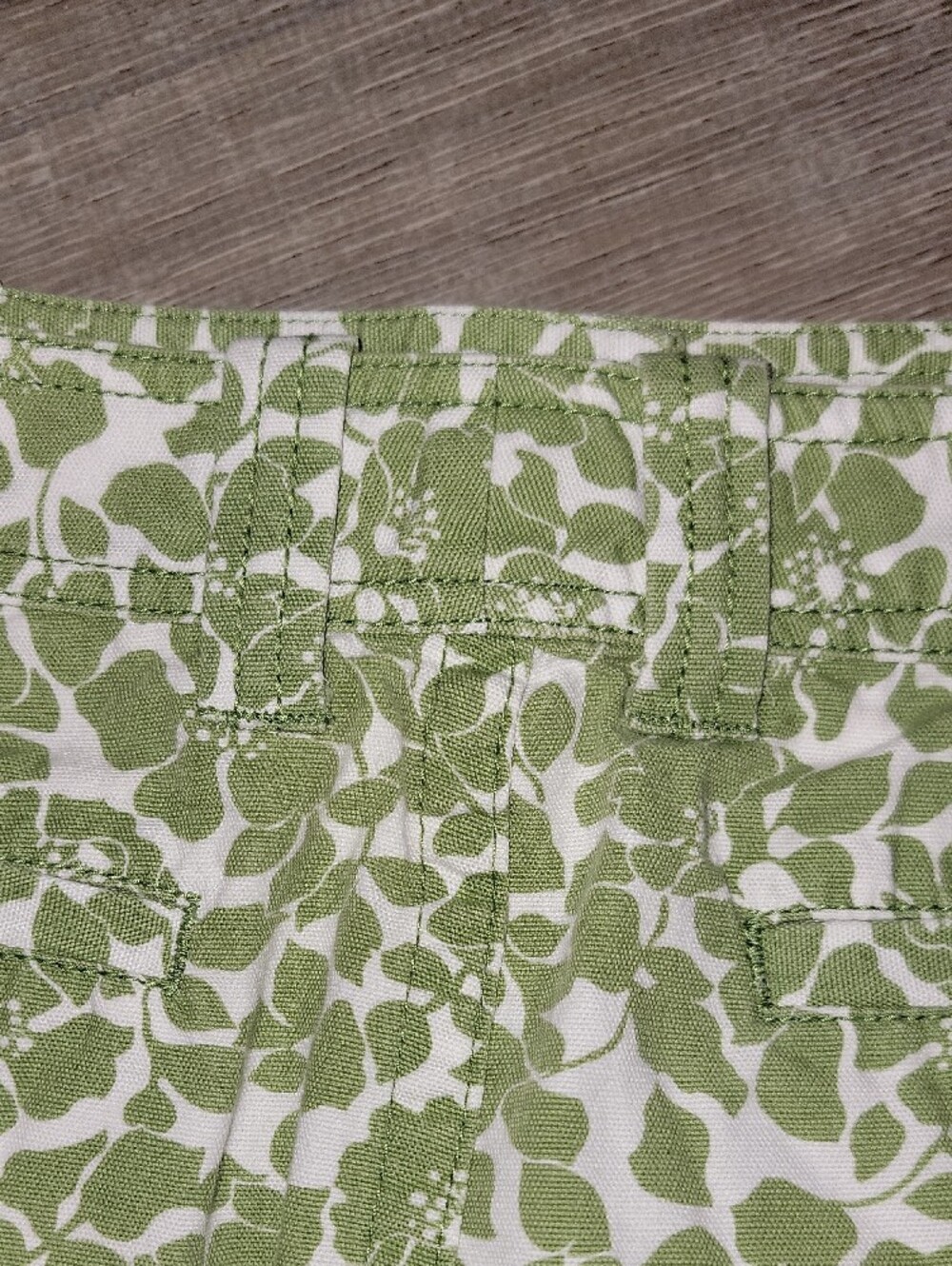 J. Crew Green and White Floral Button-Front Skirt - Picture 4 of 7